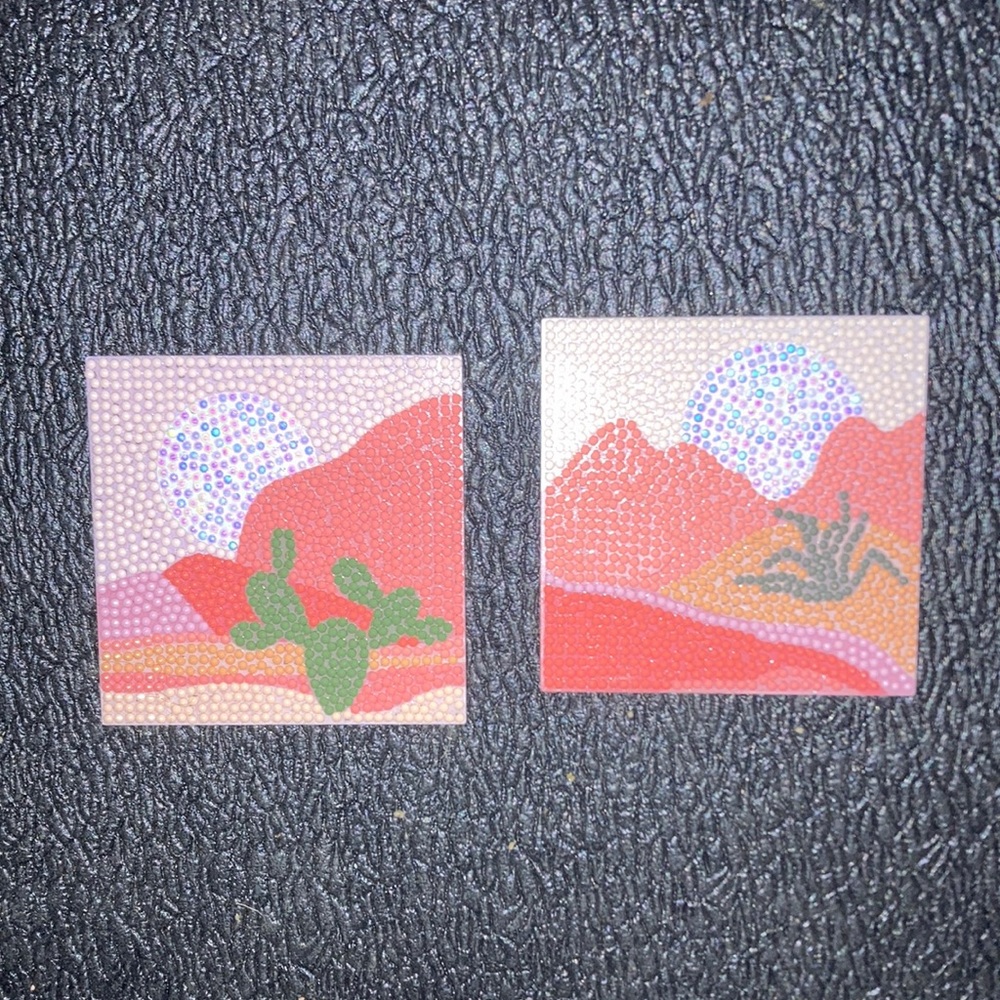 🥃🏜 Bejeweled Palm Springs, CA / Austin, TX Drink Coasters 🌵🍻